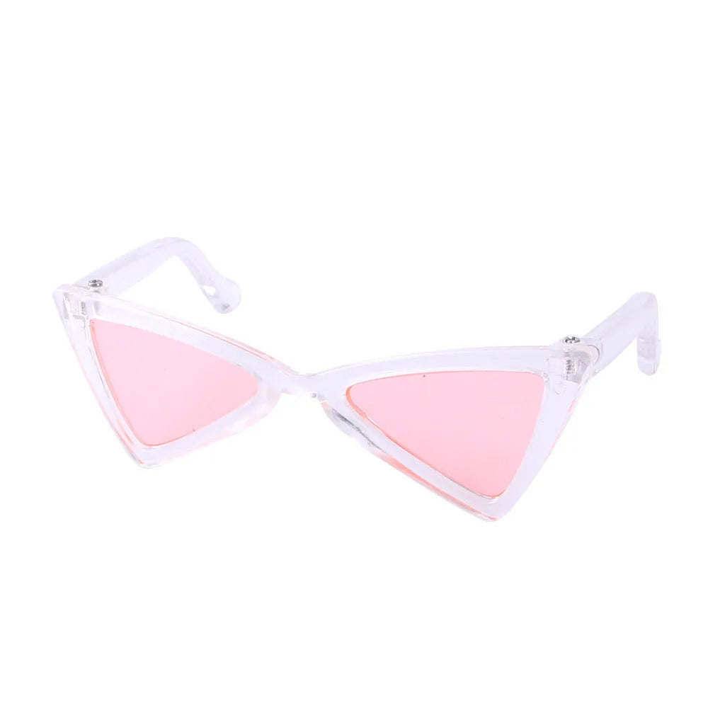 Vintage Triangle Cat Sunglasses Reflection Eye Wear Glasses for Small Dogs Cats Puppy Kitten Photos Props Pet Accessories