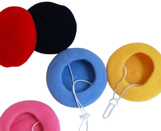 Beret-Inspired Soft Dog Hats