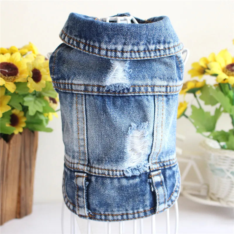 Summer Jeans Series Dog Shirt Denim Clothes for Small Dogs Puppy Chihuahua Cowboy Jacket French Bulldog Outfit Cat Costumes