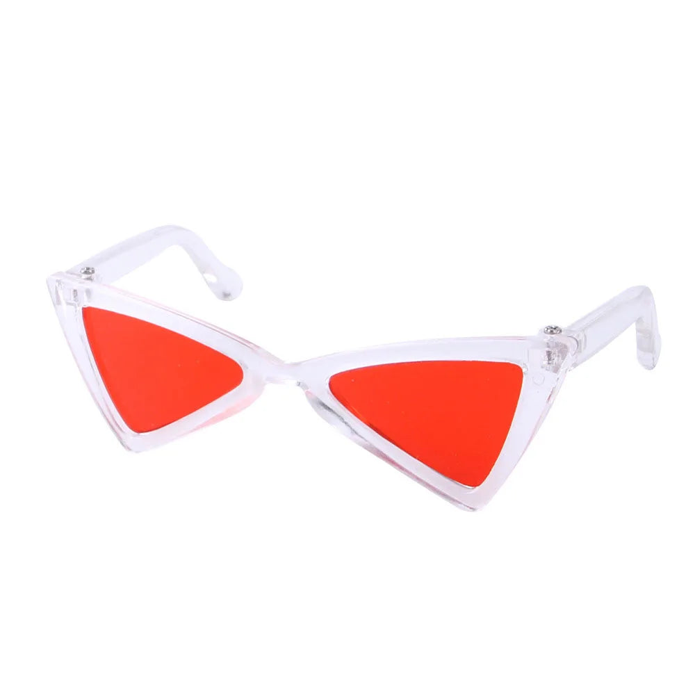 Vintage Triangle Cat Sunglasses Reflection Eye Wear Glasses for Small Dogs Cats Puppy Kitten Photos Props Pet Accessories