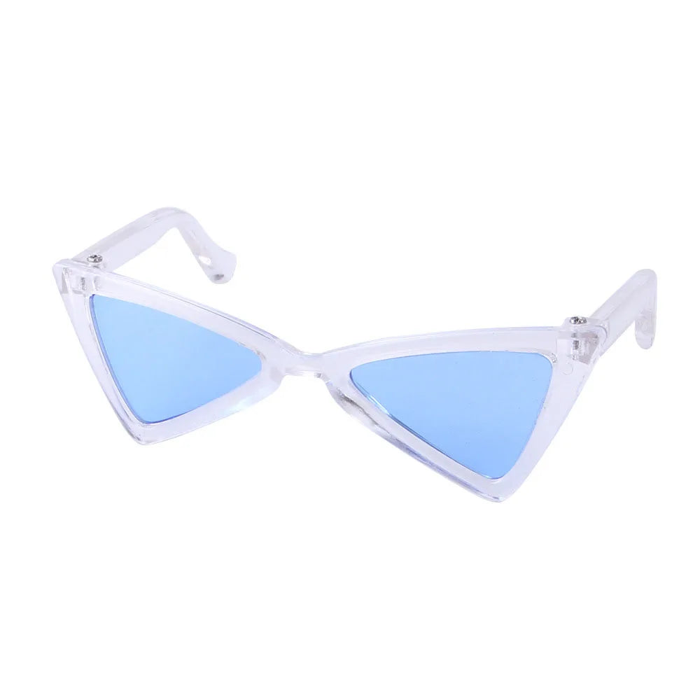 Vintage Triangle Cat Sunglasses Reflection Eye Wear Glasses for Small Dogs Cats Puppy Kitten Photos Props Pet Accessories