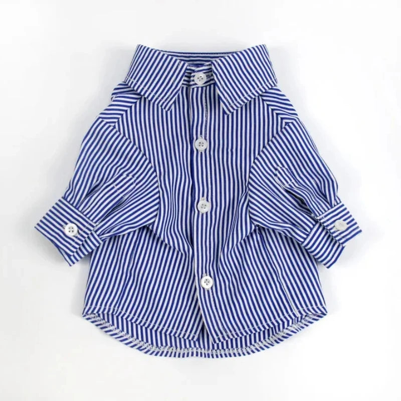 Blue Red Pet Dog Clothes Striped Shirts For Dogs Clothing Cat Small Thin Summer Blue Fashion Boy Girl Chihuahua Pet Products