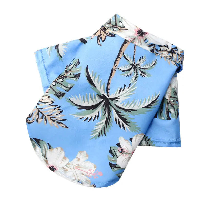 Pet Summer T-Shirts Hawaii Style Floral Pet Dog Shirt Breathable Cool Clothes Beach Seaside Puppy Sweatshirt for Small Puppy