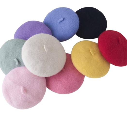 Beret-Inspired Soft Dog Hats