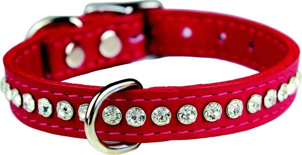 Signature Leather Crystal Dog Collar