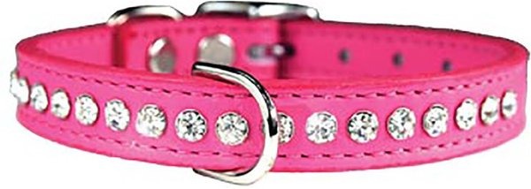 Signature Leather Crystal Dog Collar