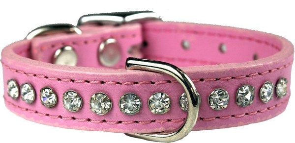 Signature Leather Crystal Dog Collar