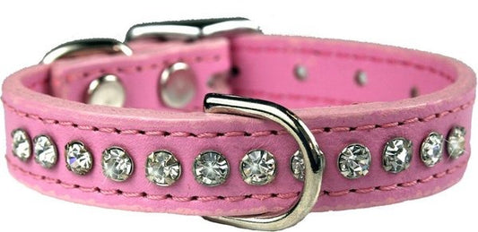 Signature Leather Crystal Dog Collar