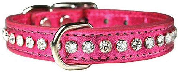 Signature Leather Crystal Dog Collar
